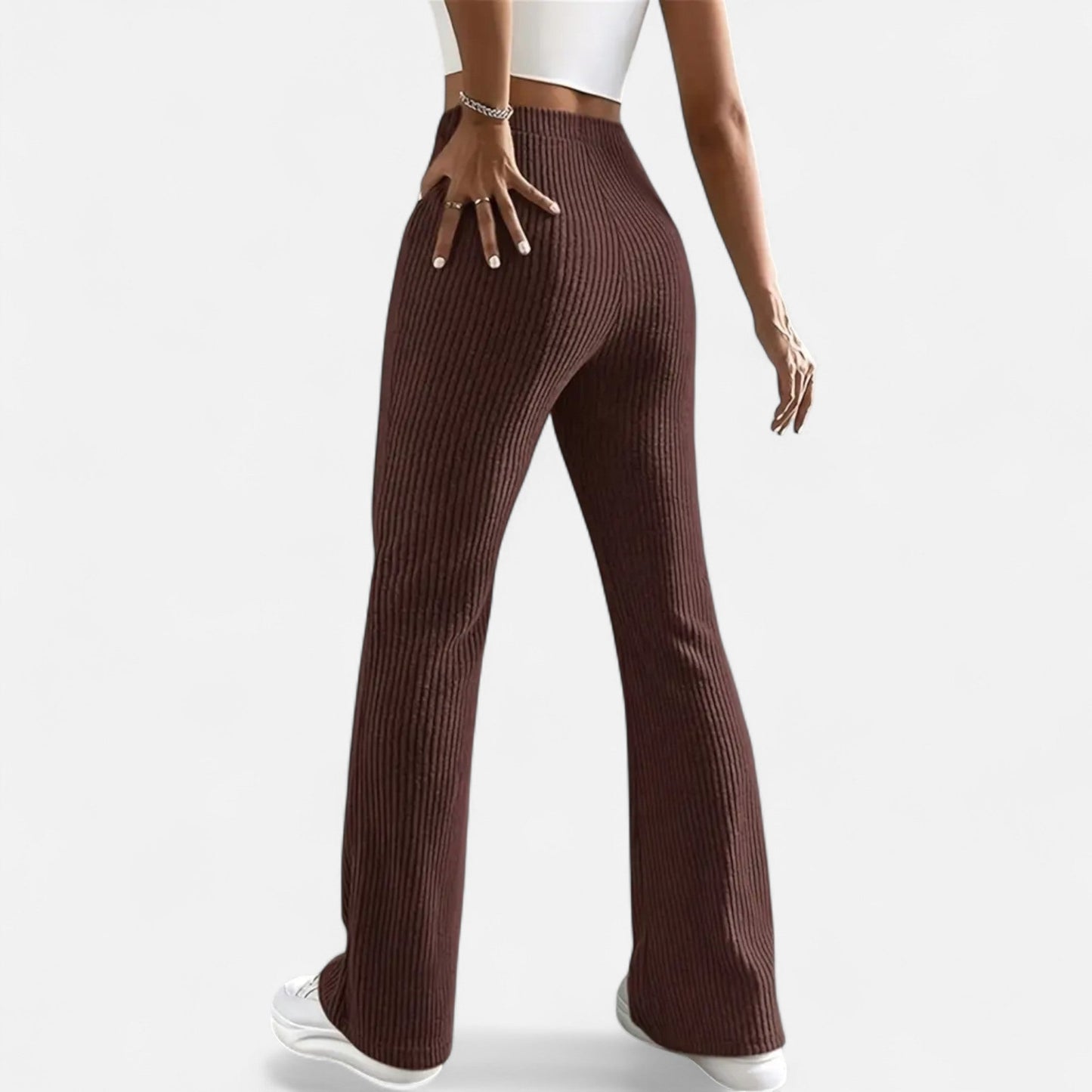 Pantalón Mujer Elegante Cintura Alta Ajustado