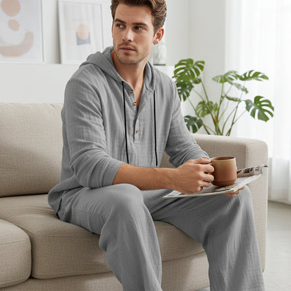 Conjunto Hombre Sudadera con Capucha y Pantalón Holgado