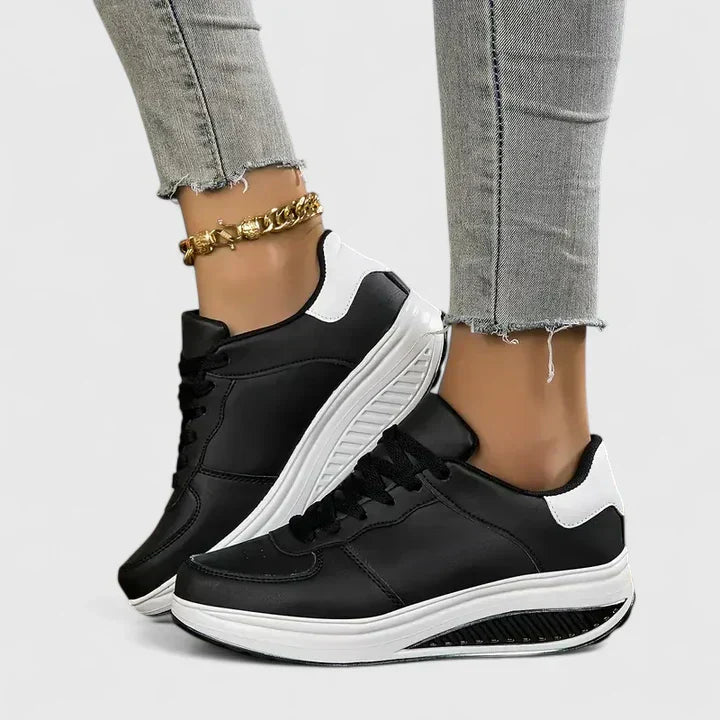 Zapatillas ortopédicas mujer suela elevada cordones