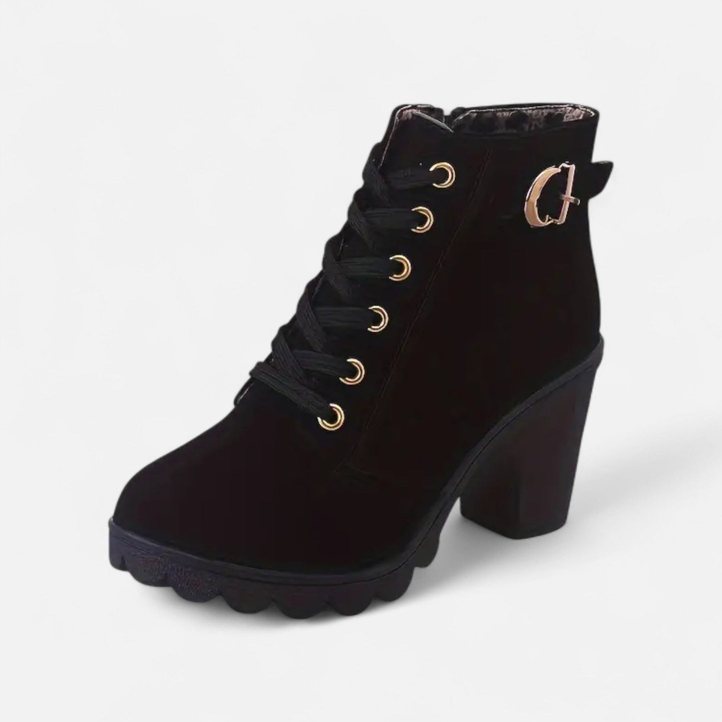 Botines Mujer Tacón de Bloque Cortos Elegantes
