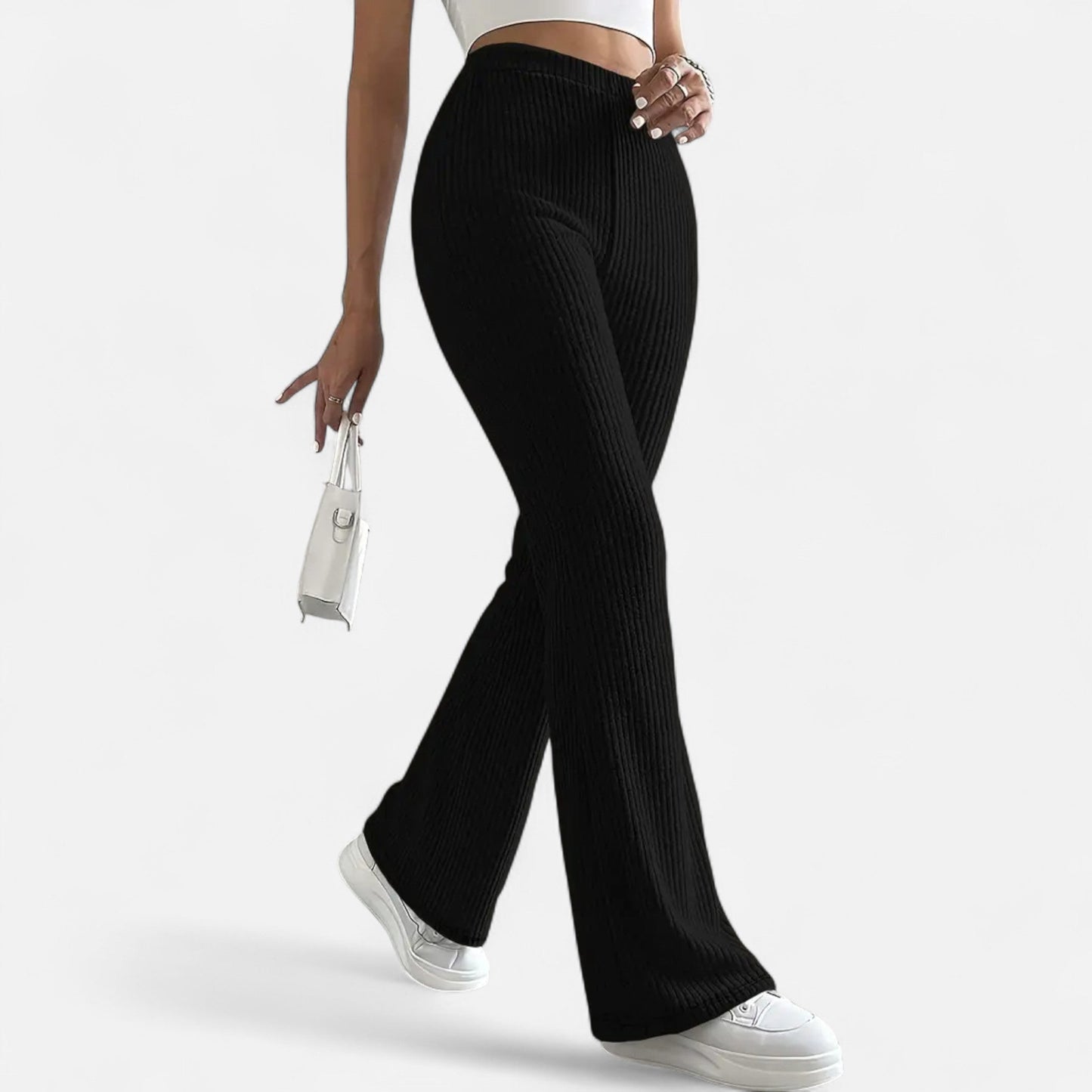 Pantalón Mujer Elegante Cintura Alta Ajustado