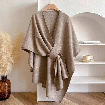 Poncho Bufanda Mujer de Punto Elegante Suave