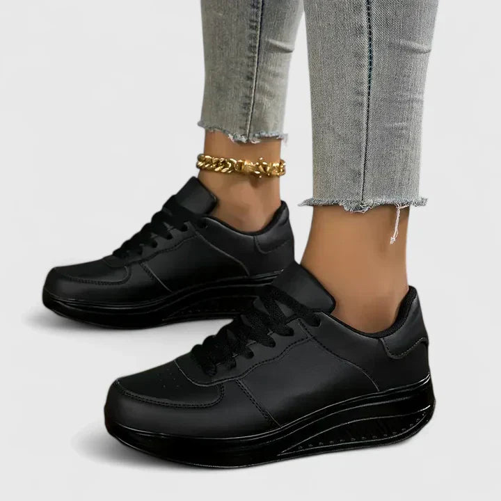 Zapatillas ortopédicas mujer suela elevada cordones