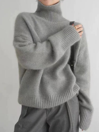 Jersey Mujer Cuello Alto Ajuste Elegante