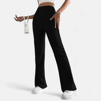 Pantalón Mujer Elegante Cintura Alta Ajustado
