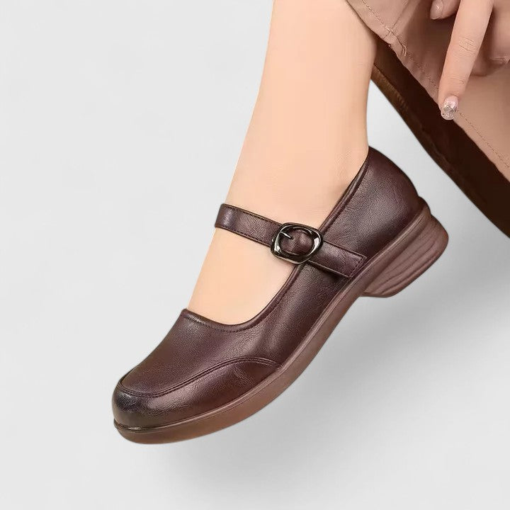 Zapatos Mujer Clasicos Hebilla Tacón Bajo Primavera
