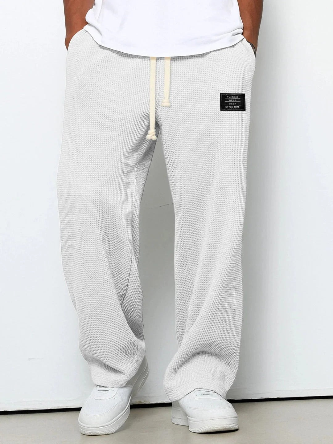 Pantalón ancho unisex con cintura ajustable