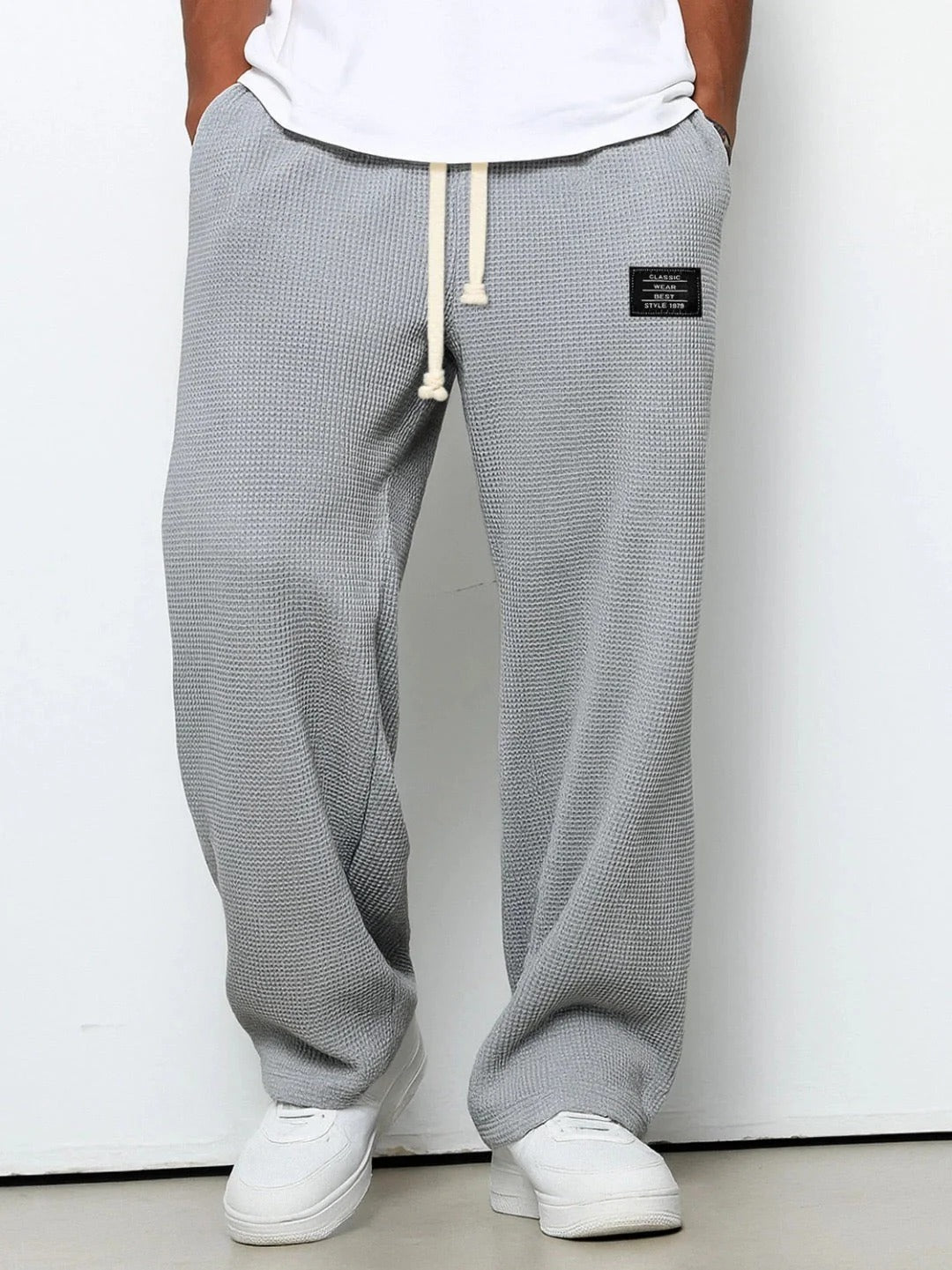 Pantalón ancho unisex con cintura ajustable