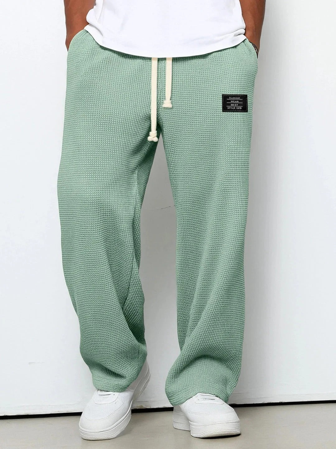 Pantalón ancho unisex con cintura ajustable