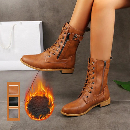 Botas Mujer con Soporte Plantar Puntera Redonda