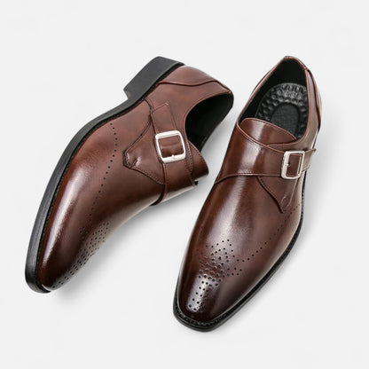 Zapatos Monk Strap Hombre Puntera Perforada Estilo Ashford - Mavetta