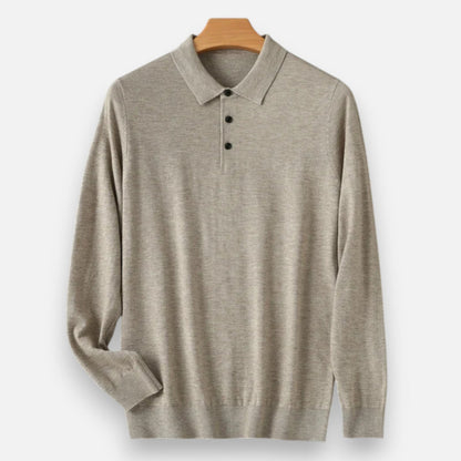 Camisa Polo Hombre Lana Merino Suave Corte Clásico