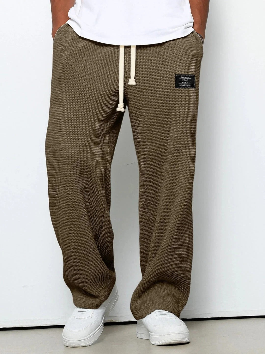 Pantalón ancho unisex con cintura ajustable