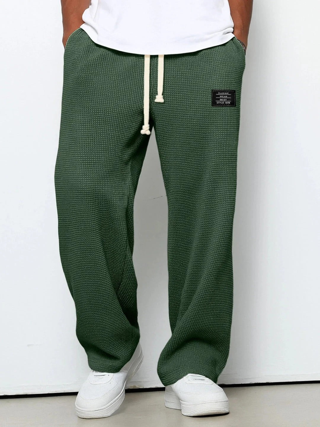 Pantalón ancho unisex con cintura ajustable