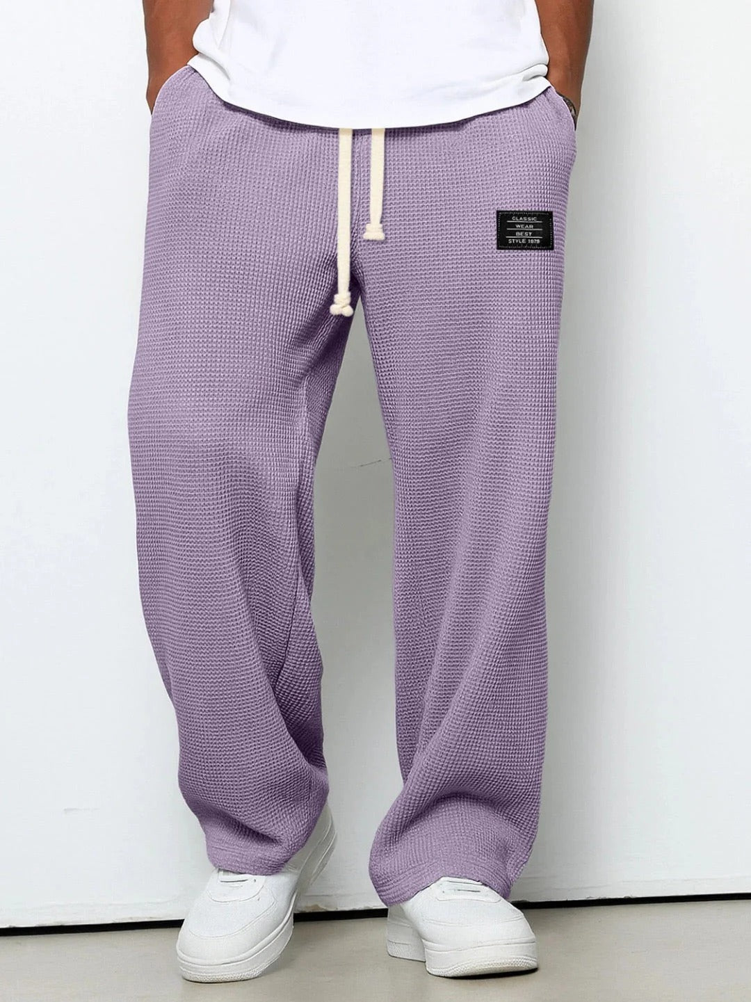 Pantalón ancho unisex con cintura ajustable