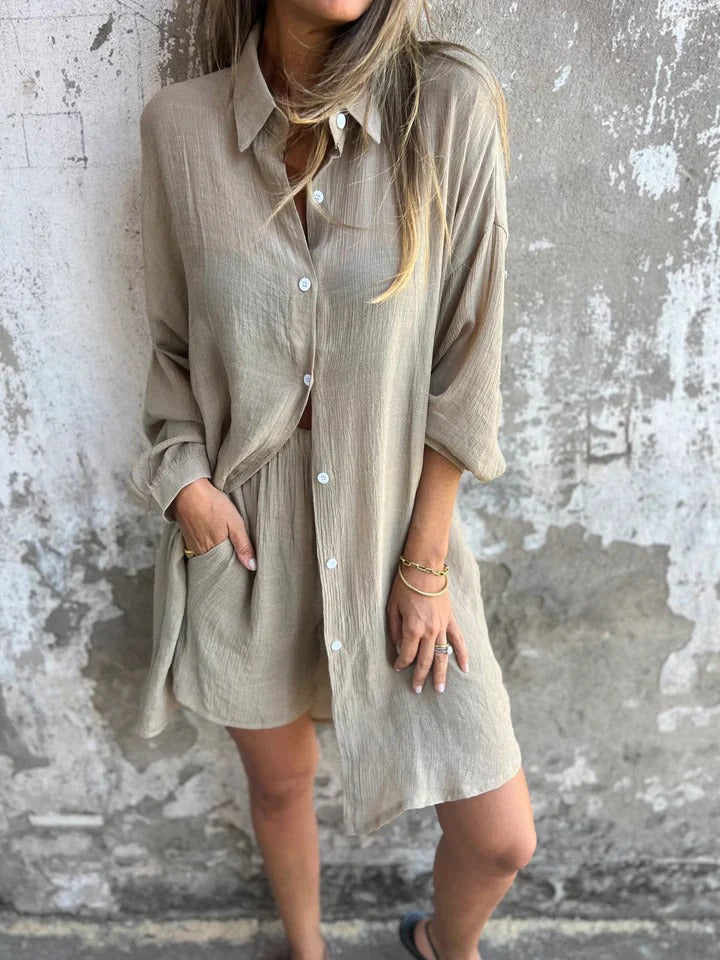 Conjunto Casual Mujer de Tejido Suave Corte Relajado