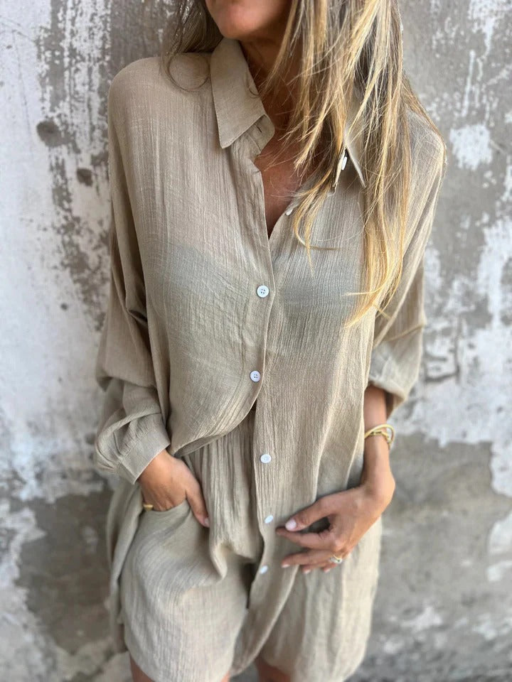 Conjunto Casual Mujer de Tejido Suave Corte Relajado