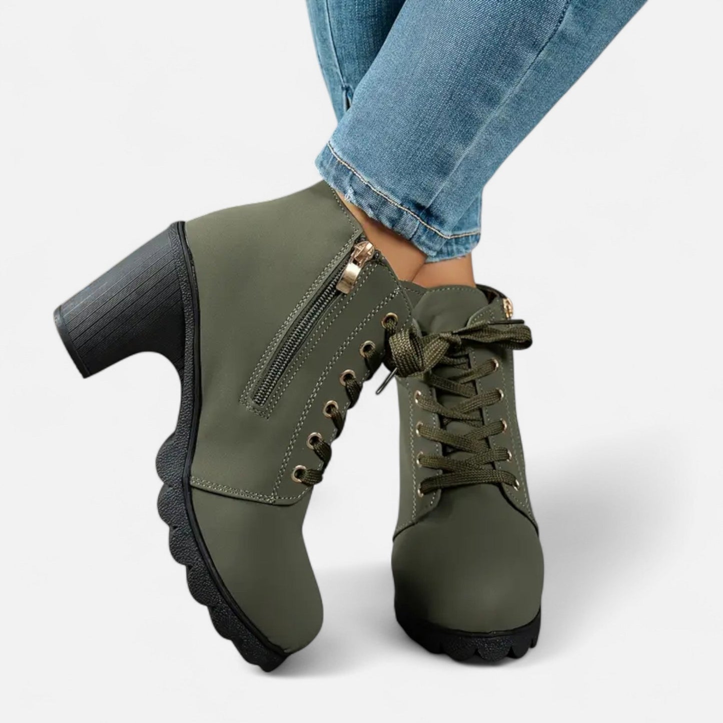 Botines Mujer Tacón de Bloque Cortos Elegantes