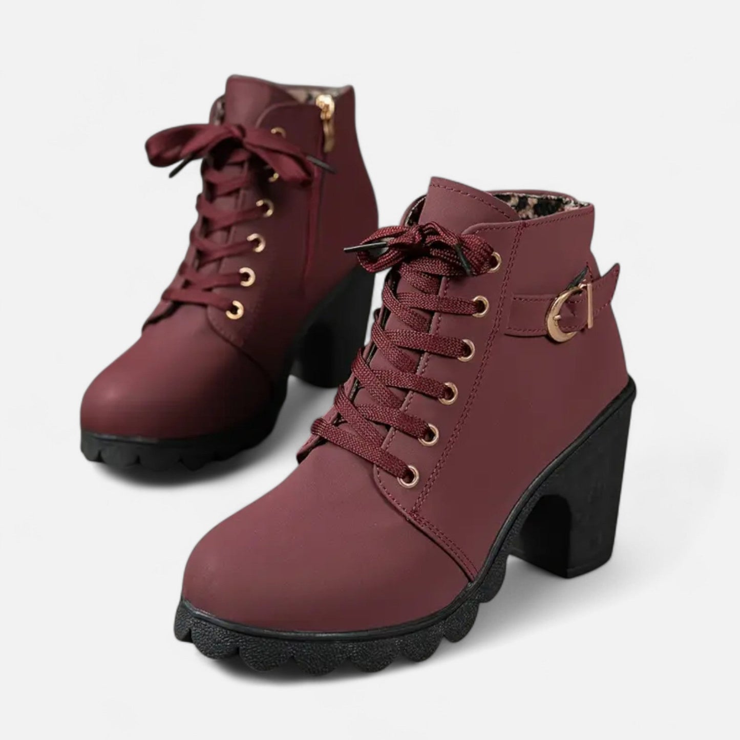 Botines Mujer Tacón de Bloque Cortos Elegantes