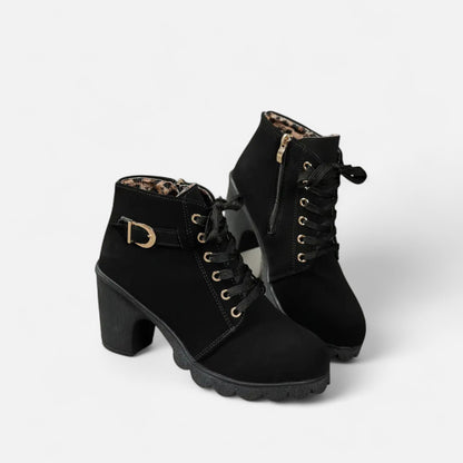 Botines Mujer Tacón de Bloque Cortos Elegantes