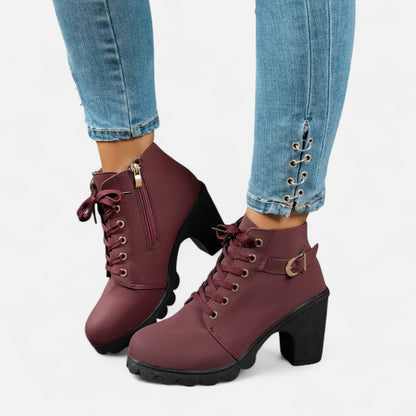 Botines Mujer Tacón de Bloque Cortos Elegantes