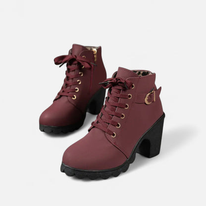 Botines Mujer Tacón de Bloque Cortos Elegantes