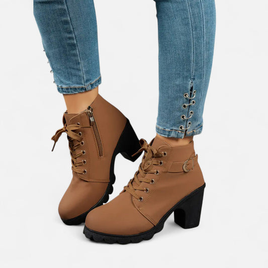 Botines Mujer Tacón de Bloque Cortos Elegantes - Mavetta