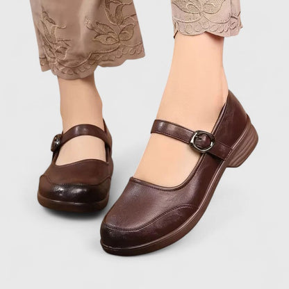 Zapatos Mujer Clasicos Hebilla Tacón Bajo Primavera