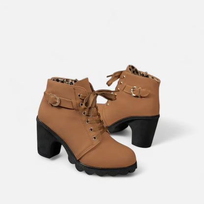 Botines Mujer Tacón de Bloque Cortos Elegantes
