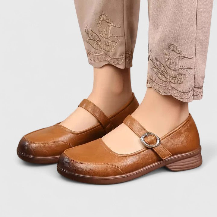 Zapatos Mujer Clasicos Hebilla Tacón Bajo Primavera