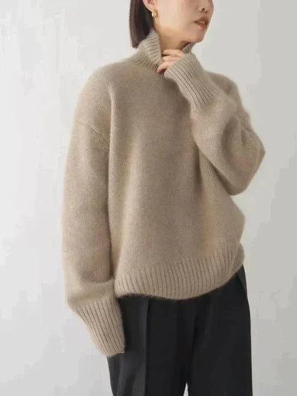 Jersey Mujer Cuello Alto Ajuste Elegante