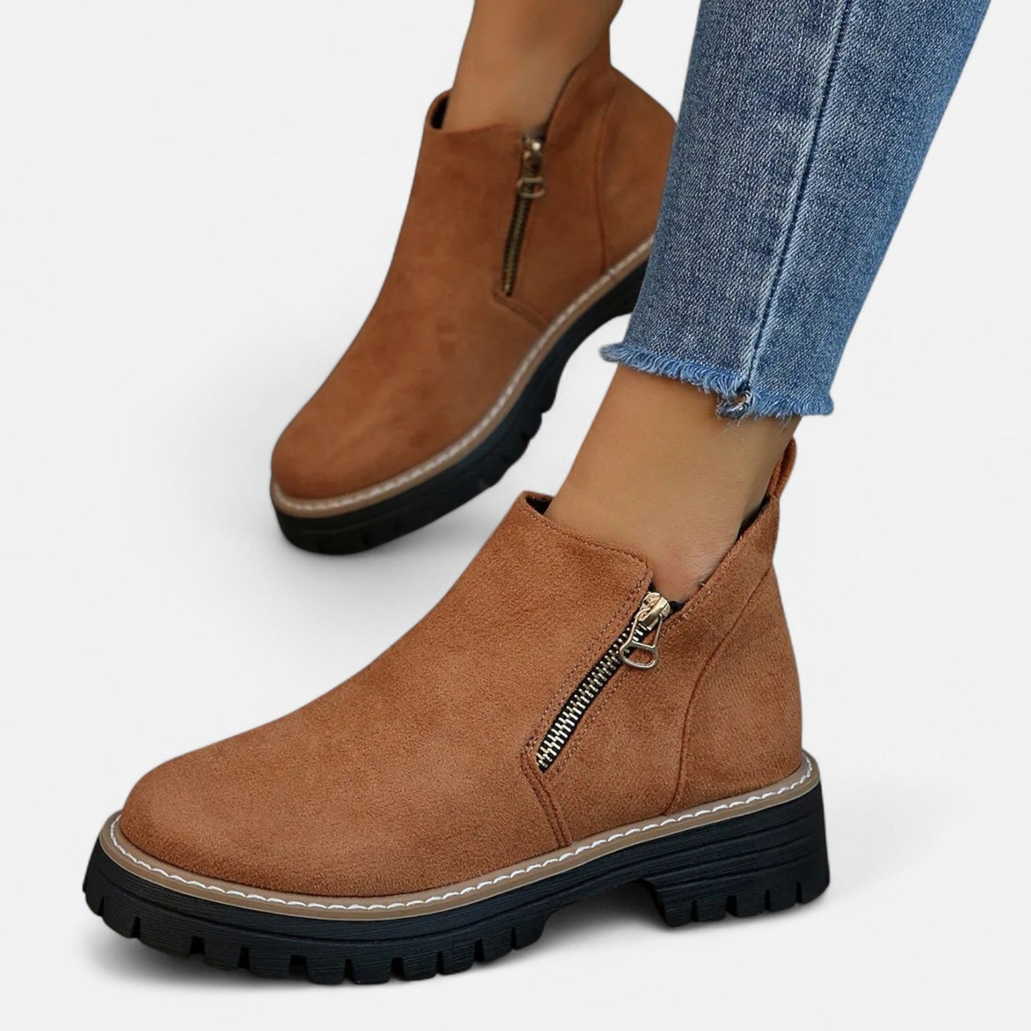 Botines Mujer Invierno Tacón Cuadrado