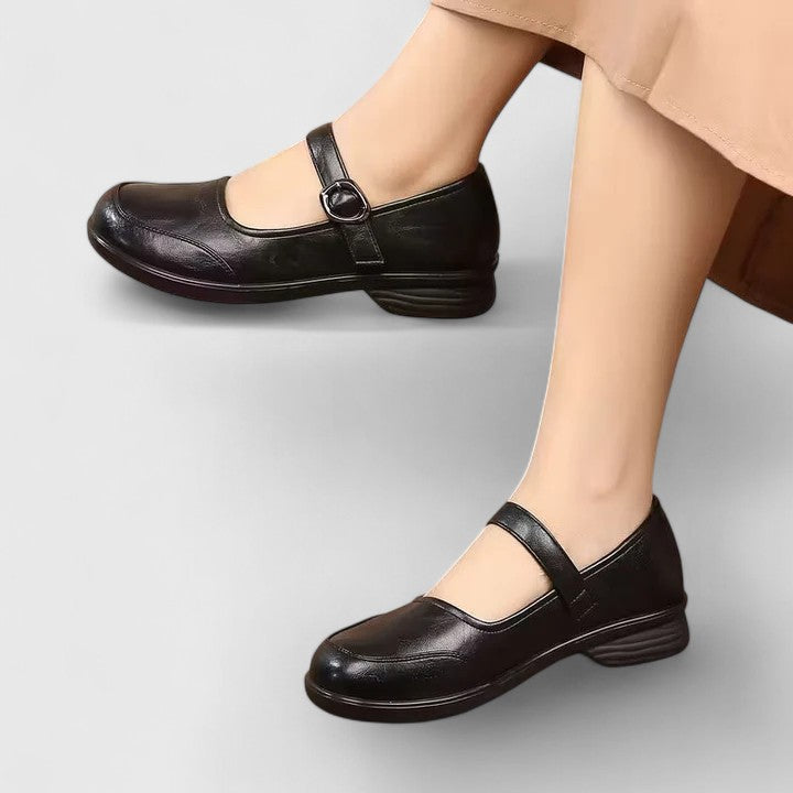 Zapatos Mujer Clasicos Hebilla Tacón Bajo Primavera