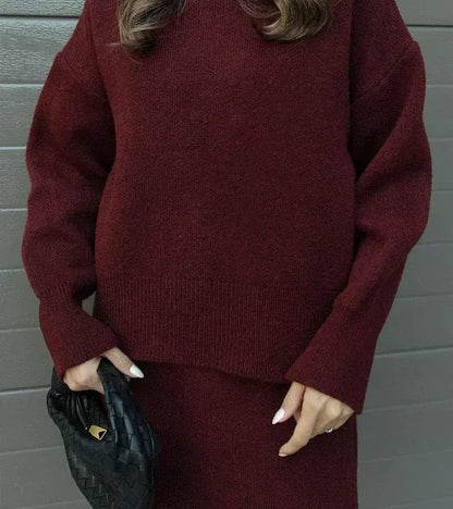 Conjunto Mujer de Punto Oversize Minifalda