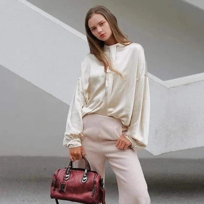 Bolso Tote Mujer Estilo Retro Estructurado