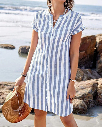 Vestido Verano Mujer Escote en V Ajuste Cómodo - Mavetta