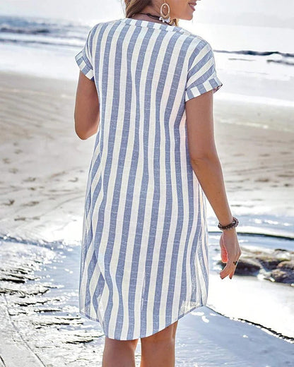 Vestido Verano Mujer Escote en V Ajuste Cómodo