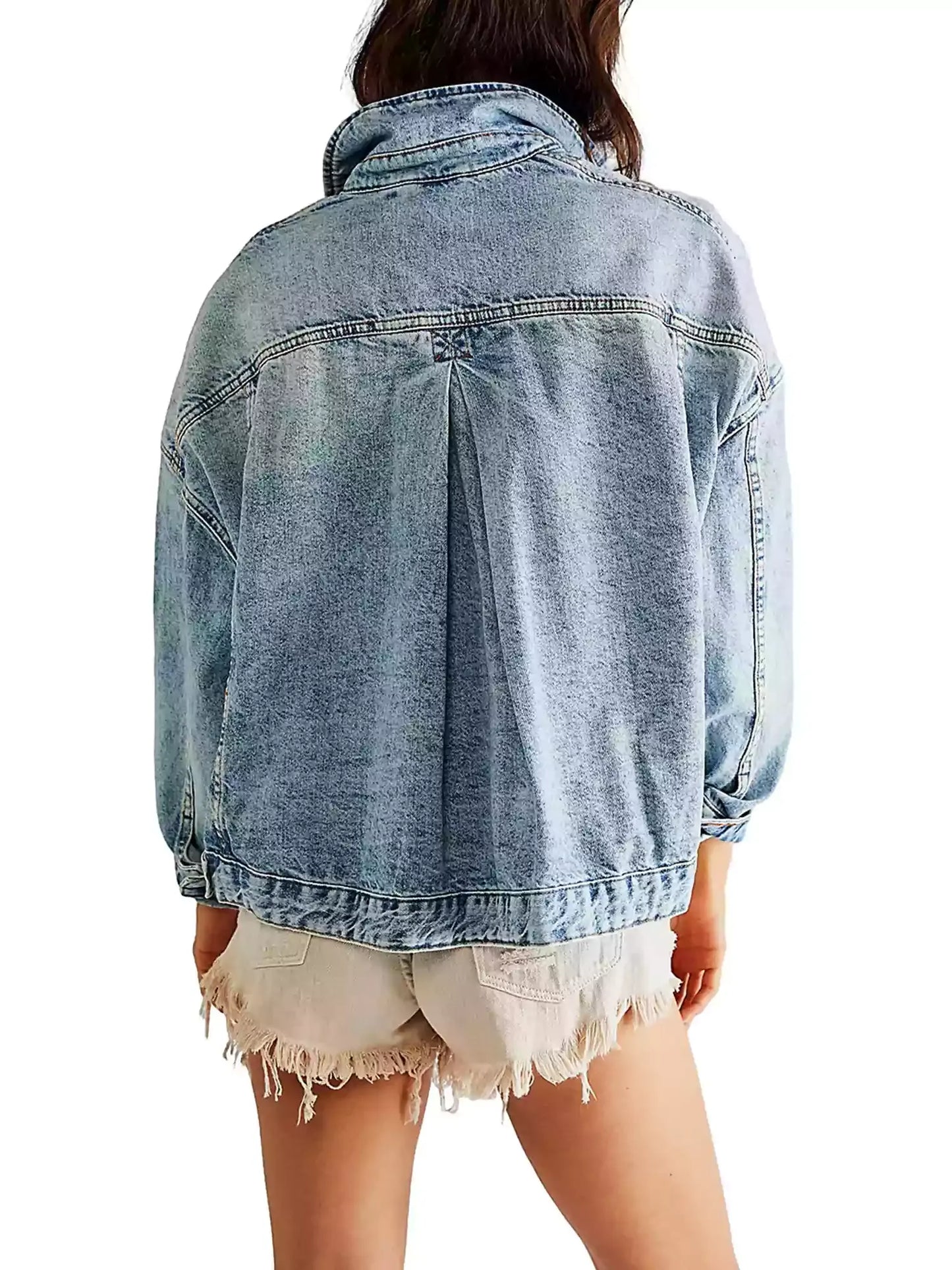 Chaqueta Vaquera Mujer de Denim Corte Holgado