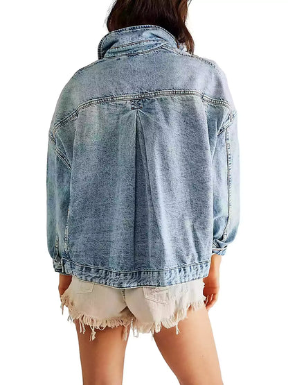 Chaqueta Vaquera Mujer de Denim Corte Holgado