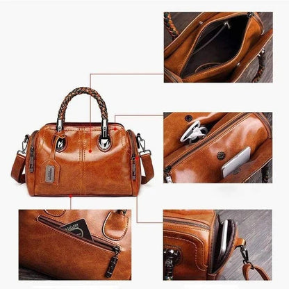 Bolso Tote Mujer Estilo Retro Estructurado