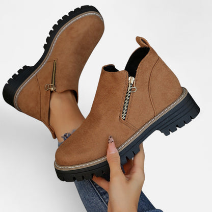 Botines Mujer Invierno Tacón Cuadrado