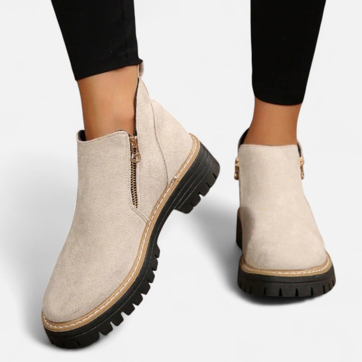 Botines Mujer Invierno Tacón Cuadrado