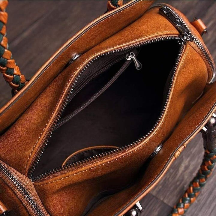 Bolso Tote Mujer Estilo Retro Estructurado