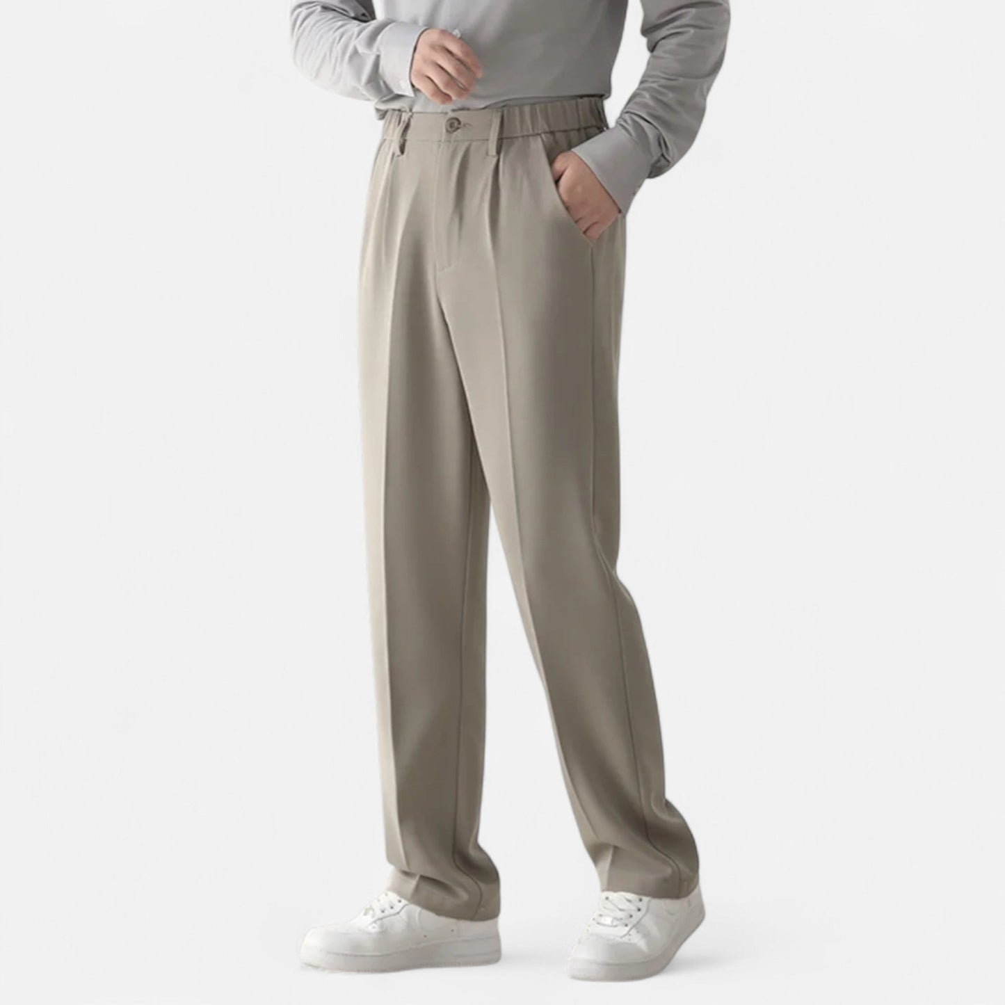 Pantalón Hombre Estilo Sartorial Corte Recto Ajustado