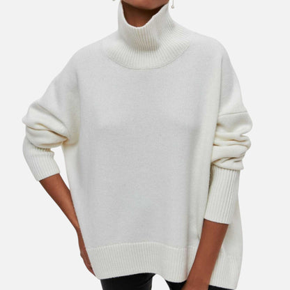 Jersey Mujer Invierno Cuello Alto Corte Suelto