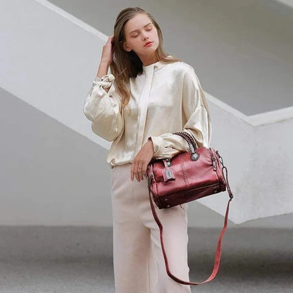 Bolso Tote Mujer Estilo Retro Estructurado