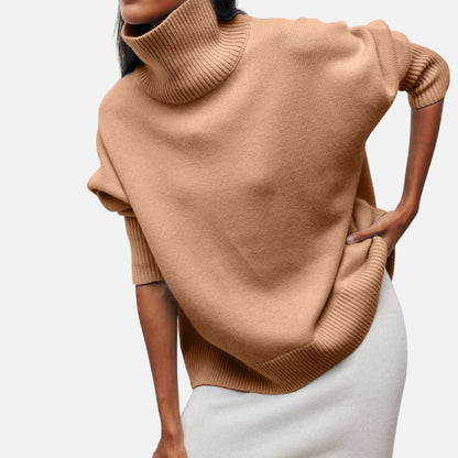 Jersey Mujer Invierno Cuello Alto Corte Suelto