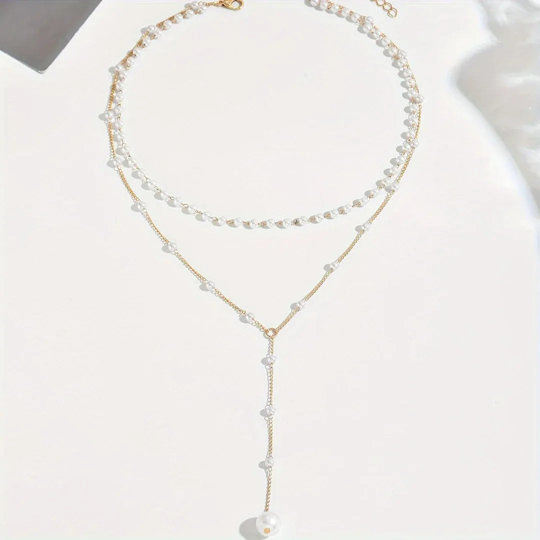 Collar Mujer de Perlas en Capas