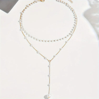 Collar Mujer de Perlas en Capas