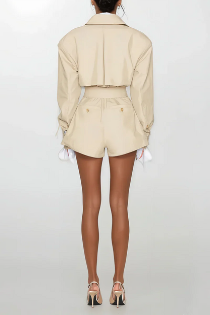 Mono Mujer Gabardina Estilo Asimétrico
